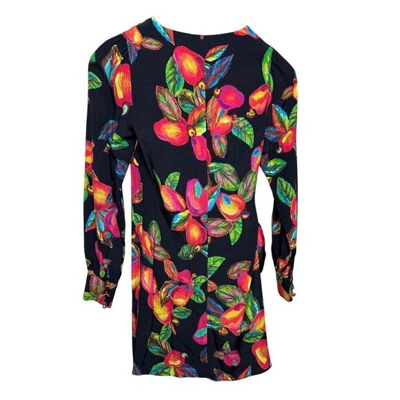 FARM RIO WRAP DRESS TOUCAN PRINT FRINGE TASSEL XS 0 2 - Picture 6 of 9